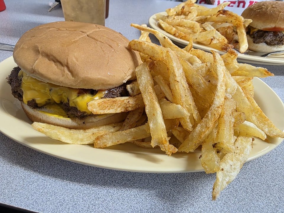 Casual meal served at Blue Top Grill.