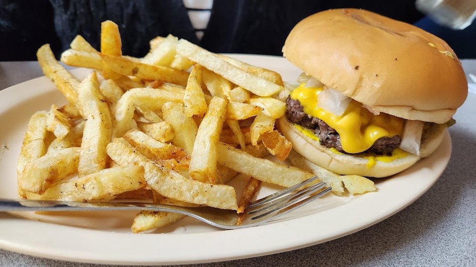 Large Cheeseburger and Fries