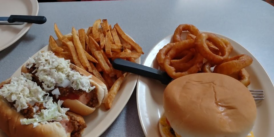 Fries Cheeseburger Foot Long Hot Dog